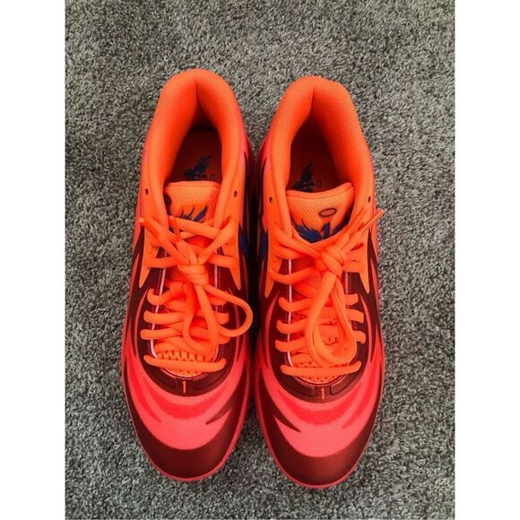 Puma Lamelo Ball MB.02 Supernova Fiery Coral Men's Size 10.5 - Picture 4 of 6